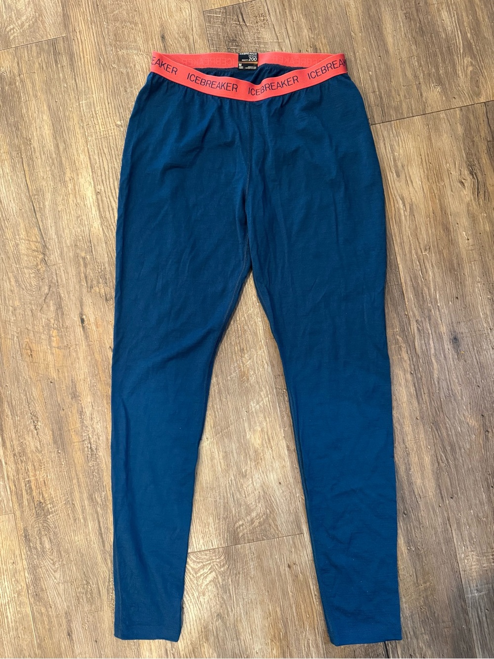 Icebreaker Merino 200 BodyFit Base-layer Blue Sz M EUC